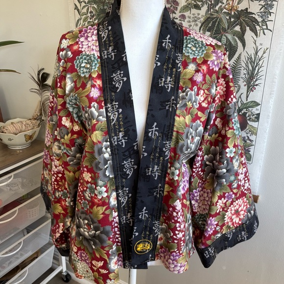 House of the Broken Dragon Jackets & Blazers - House of the Broken Dragon Floral Kimono Jacket Cotton